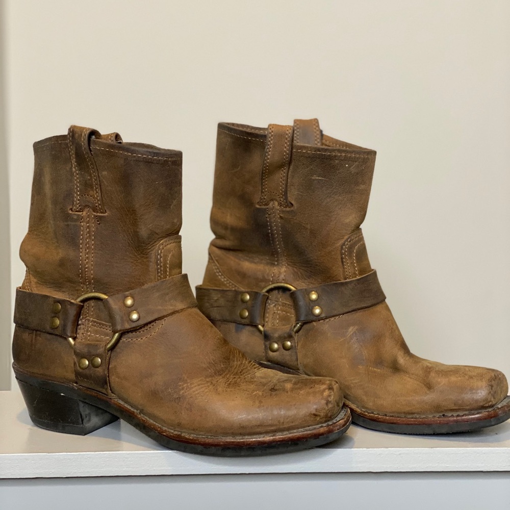 Frye Ankle Motorcycle Buckle Boot 8